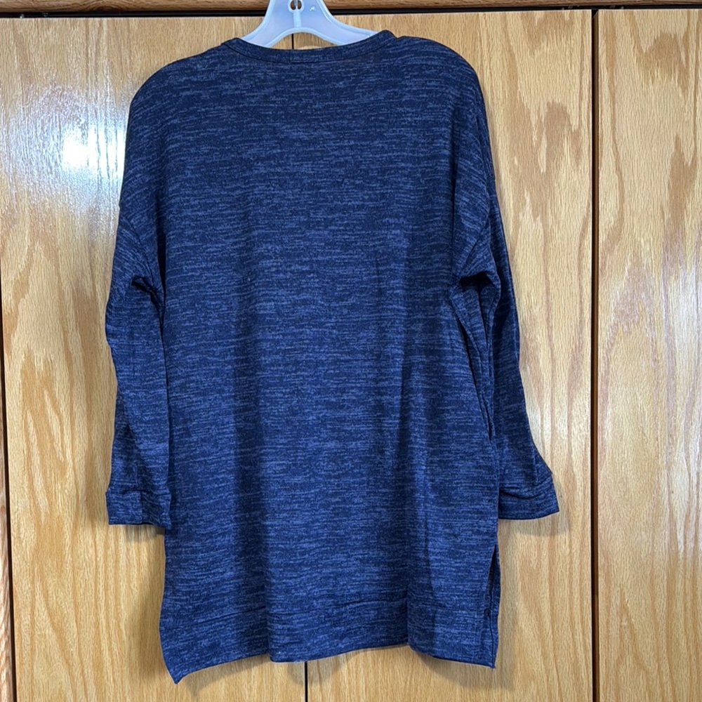 Blue V-Neck Sweater - Picture 3 of 5